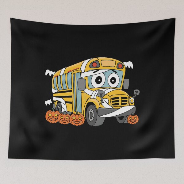 Item preview, Funny School Bus Mummy Pumpkin Halloween designed and sold by BakeryDozen.