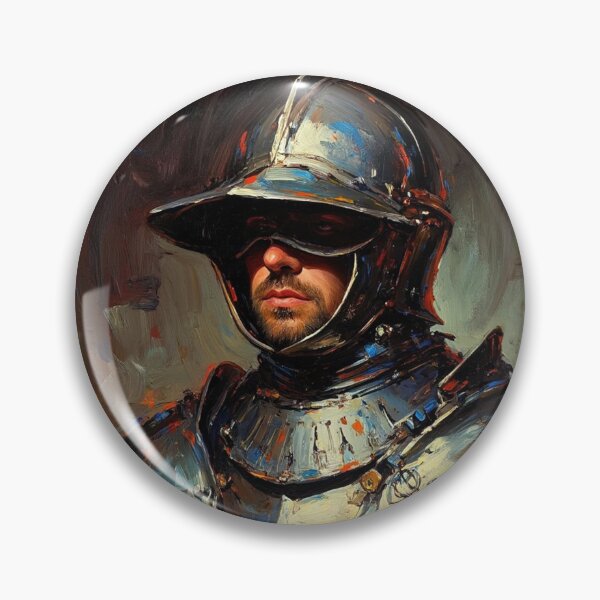 Item preview,  Painting of a Medieval bearded man in a suit of Armor  designed and sold by Vintage Designs +.
