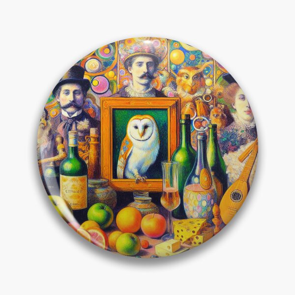 Item preview, The Owl’s Banquet – Surreal Still Life of Masks and Meaning designed and sold by daweave77.