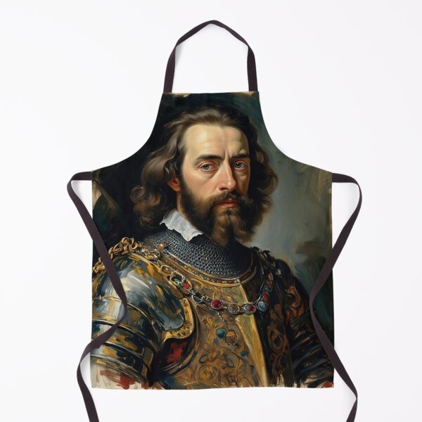 Item preview, Painting of a Medieval bearded man in a suit of Armor designed and sold by Vintage Designs +.