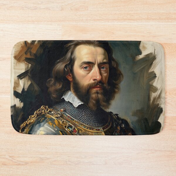 Item preview, Painting of a Medieval bearded man in a suit of Armor  designed and sold by Vintage Designs +.