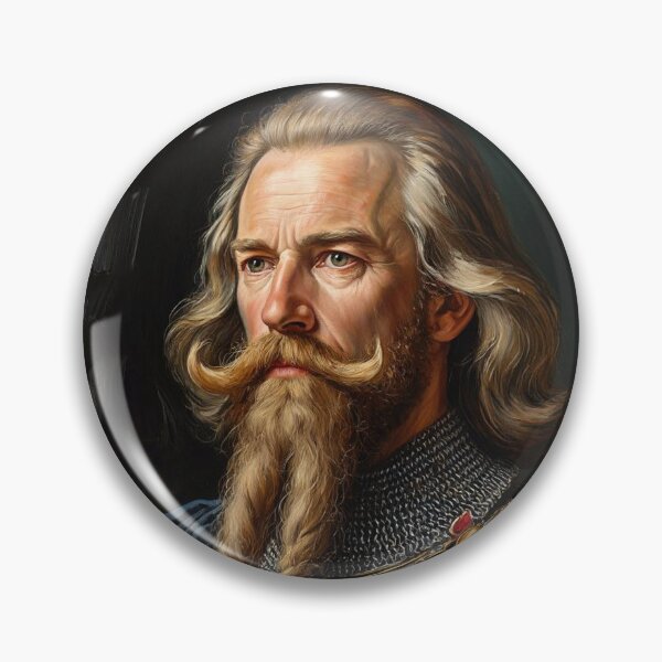 Item preview, Painting of a Medieval bearded man in a suit of Armor  designed and sold by Vintage Designs +.