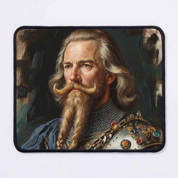 Item preview, Painting of a Medieval bearded man in a suit of Armor  designed and sold by Vintage Designs +.