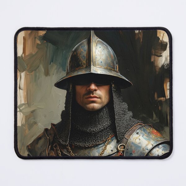 Item preview, Painting of a Medieval bearded man in a suit of Armor designed and sold by Vintage Designs +.