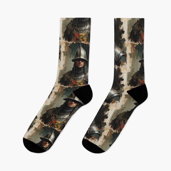Item preview,  Painting of a Medieval bearded man in a suit of Armor  designed and sold by Vintage Designs +.