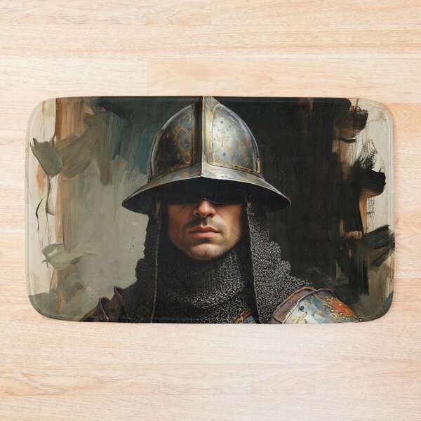 Item preview,  Painting of a Medieval bearded man in a suit of Armor  designed and sold by Vintage Designs +.