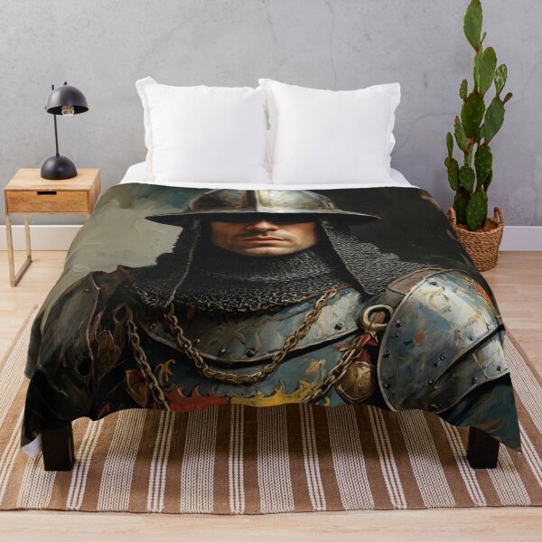 Item preview,  Painting of a Medieval bearded man in a suit of Armor  designed and sold by Vintage Designs +.