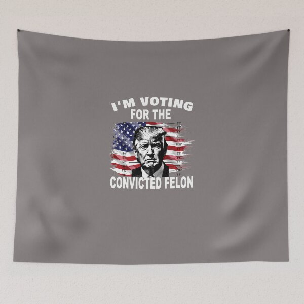 Item preview, I'M-VOTING-FOR-THE-CONVICTED-FELON-2024-FUNNY-TRUMP-T-SHIRT-(2) designed and sold by lucasdunca.