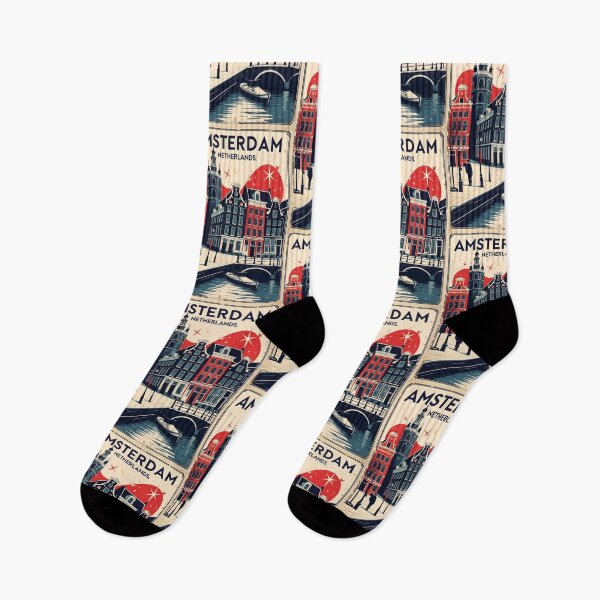 Item preview, Amsterdam Netherlands 1950s Vintage Travel Tourism designed and sold by TravelersGems.