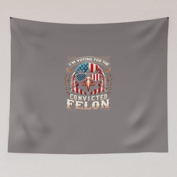 Item preview, I'M-VOTING-FOR-THE-CONVICTED-FELON-FUNNY-PRO-TRUMP-2024-T-SHIRT-(2) designed and sold by lucasdunca.