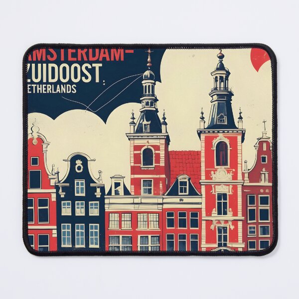 Item preview, Amsterdam Zuidoost Netherlands 1950s Vintage Travel Tourism designed and sold by TravelersGems.