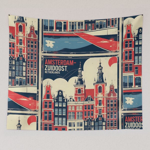 Item preview, Amsterdam Zuidoost Netherlands 1950s Vintage Travel Tourism designed and sold by TravelersGems.