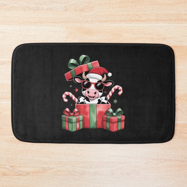 Item preview, Cute Gift Cow Christmas | Funny Kawaii Cow in Gift Box | Holiday Animal Lover designed and sold by ColorSplash123.