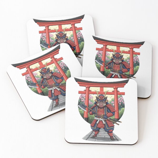 Item preview, Samurai Boar Warrior Japan Shrine designed and sold by k3rstman1.