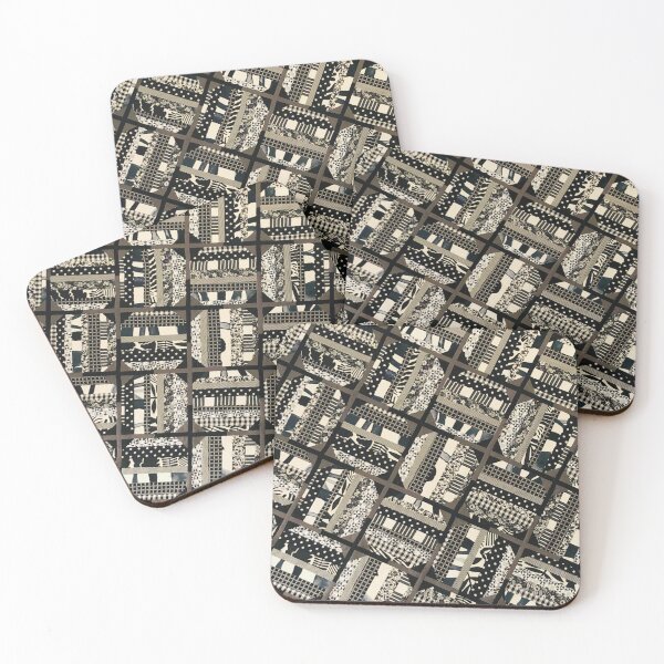 Item preview, Black & White squares patchwork designed and sold by Patchwork In Design .