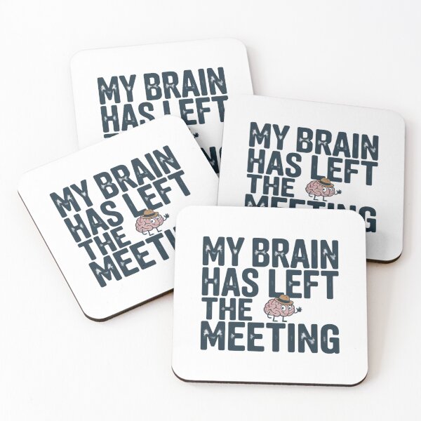Item preview, My Brain Has Left The Meeting | Sticker, T-Shirt designed and sold by NicolasGlowArt.