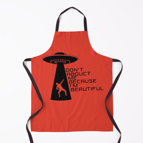 Item preview, Don’t Abduct Me Because I’m Beautiful – Funny UFO Alien Abduction - Red, Black 2 designed and sold by Fun Funky Designs.
