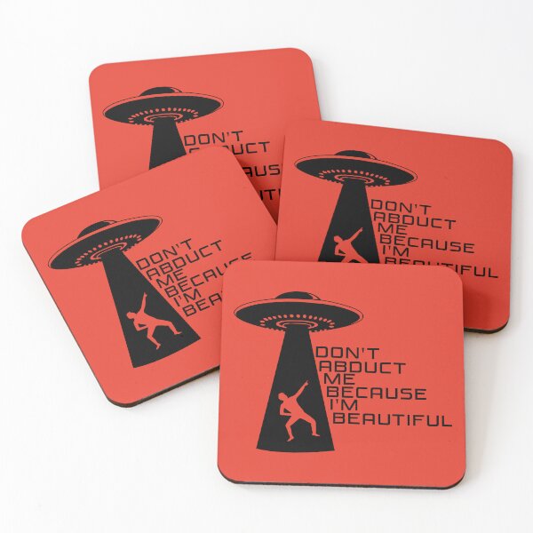 Item preview, Don’t Abduct Me Because I’m Beautiful – Funny UFO Alien Abduction - Red, Black 2 designed and sold by Fun Funky Designs.