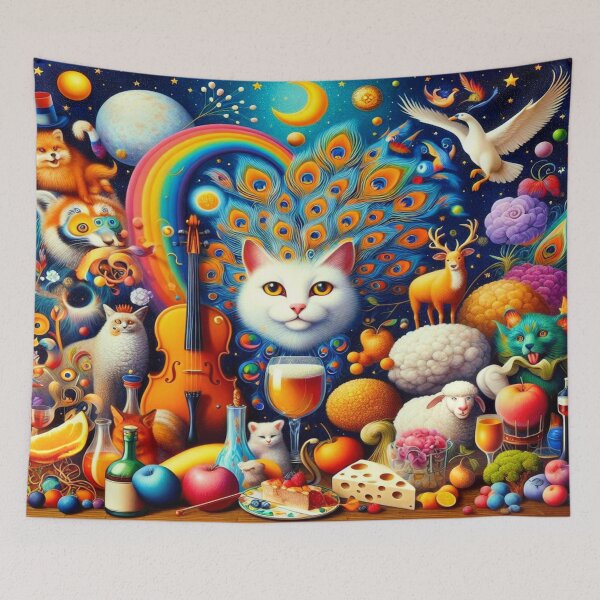 Item preview, Celestial Feast – Whimsical Menagerie Under the Rainbow designed and sold by daweave77.