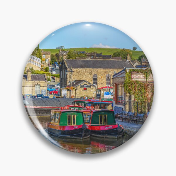 Item preview, Colorful Canal Boats On Skipton Canal, Yorkshire, England designed and sold by Paul Thompson Photography.