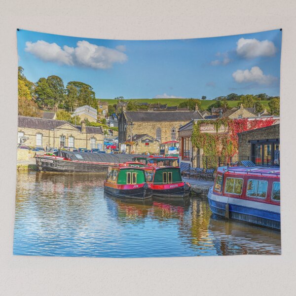 Item preview, Colorful Canal Boats On Skipton Canal, Yorkshire, England designed and sold by Paul Thompson Photography.