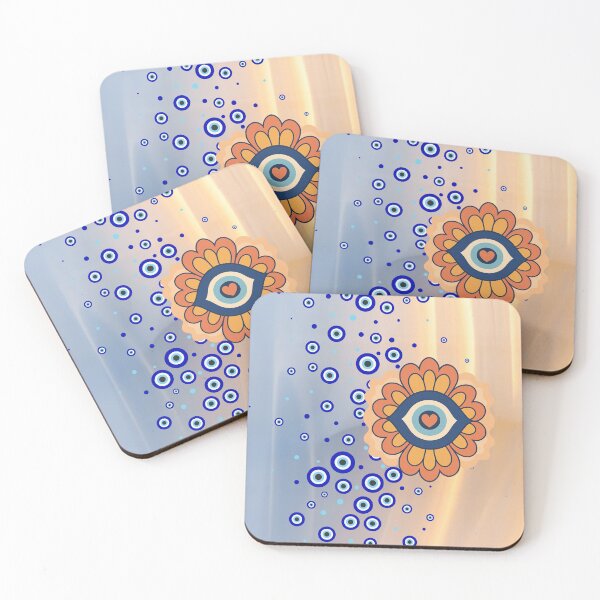 Item preview, Groovy Evil Eye Cascade – Celestial Blue Mystic Protection Case designed and sold by mirozeliea.
