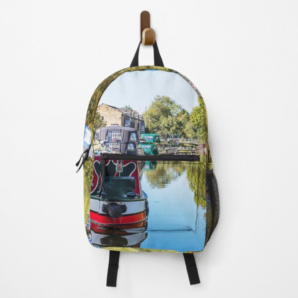Item preview, Colorful Canal Boats in Tranquil Setting On Skipton Canal, Yorkshire, England designed and sold by Paul Thompson Photography.