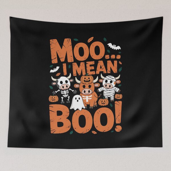 Item preview, Ghost Cow Moo I Mean Boo Halloween Outfit Funny Cow Lover designed and sold by BakeryDozen.