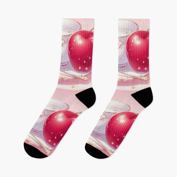 Item preview, Golden Tea Time with Apple – Soft Anime-Inspired Illustration designed and sold by Sugar Wisdom .