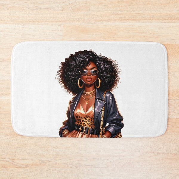 Item preview, Gold & Black Diva – Afro Glam Fashion Art designed and sold by Lulunza.