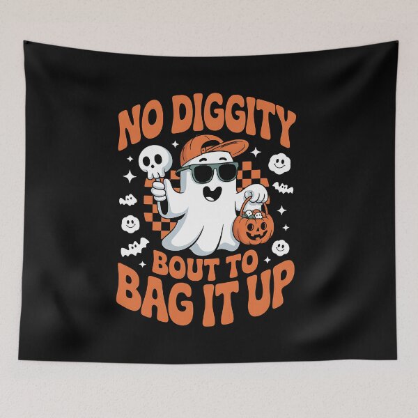 Item preview, Ghost No Diggity Bout to Bag it Up Halloween designed and sold by BakeryDozen.