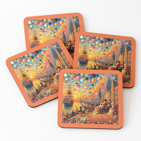 Item preview, Harbor Mosaic – Surreal Trade at Sunset designed and sold by daweave77.