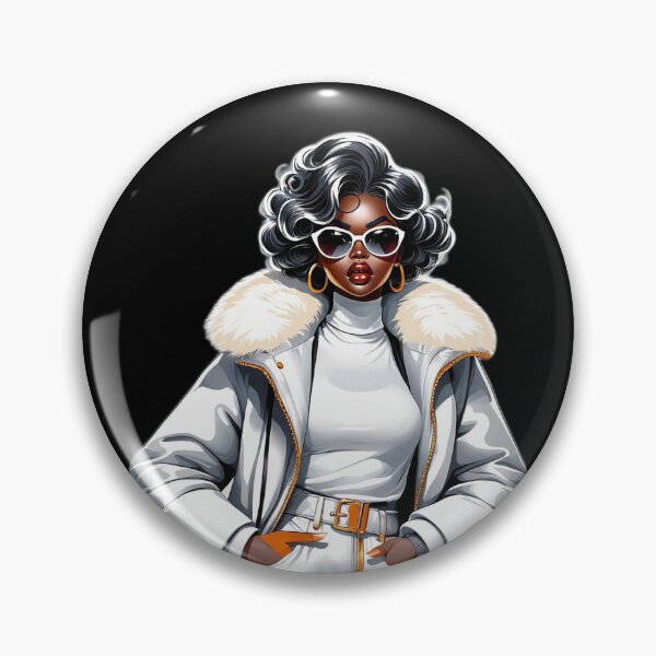 Item preview, Afro White Elegance – Golden Glam Queen designed and sold by Lulunza.