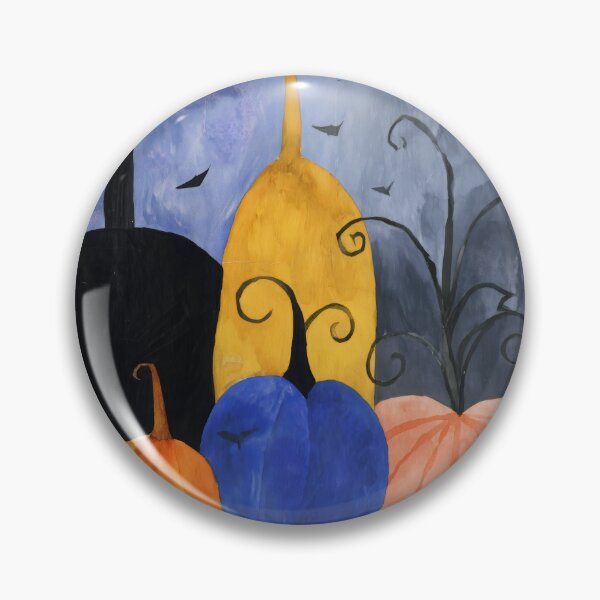Item preview, 005 Colorful Pumpkins Under Moonlight designed and sold by nikoart001.