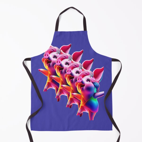 Item preview, Dancing Pigs in Neon Parade – Whimsical Pop Quartet designed and sold by daweave77.