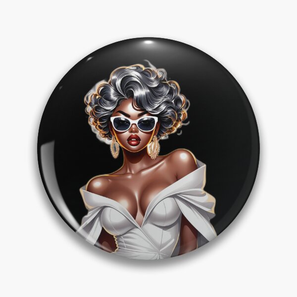 Item preview, Melanin Beauty – White and Gold Fashion Art designed and sold by Lulunza.