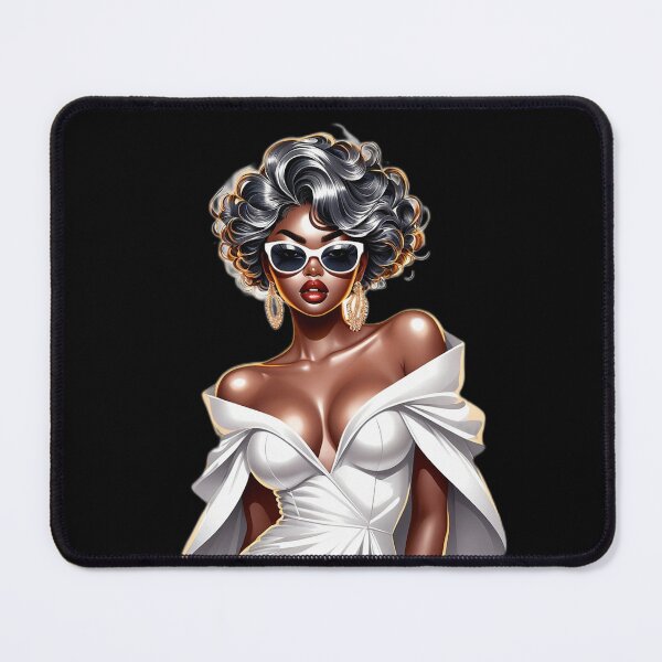 Item preview, Melanin Beauty – White and Gold Fashion Art designed and sold by Lulunza.