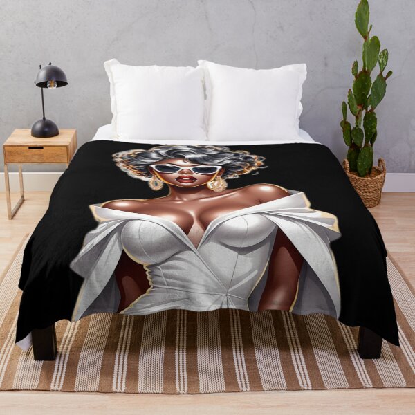 Item preview, Melanin Beauty – White and Gold Fashion Art designed and sold by Lulunza.