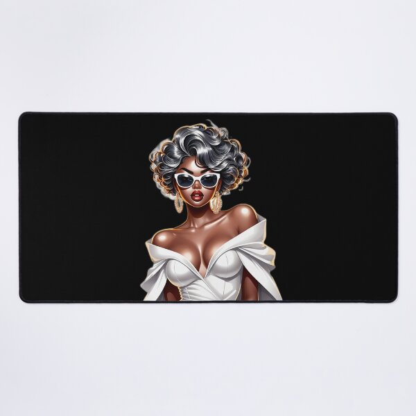 Item preview, Melanin Beauty – White and Gold Fashion Art designed and sold by Lulunza.