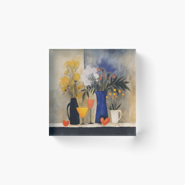 Item preview, 006 Colorful Still Life with Vases designed and sold by nikoart001.