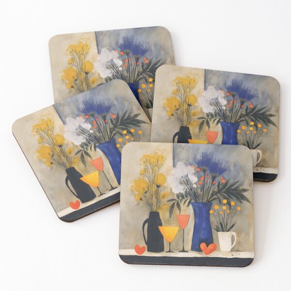 Item preview, 006 Colorful Still Life with Vases designed and sold by nikoart001.