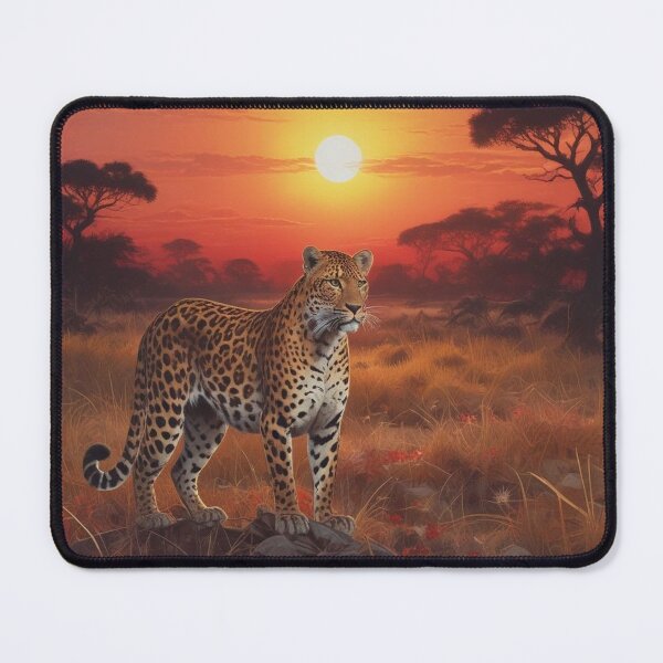 Item preview, Leopard in Okavango Delta at sunset designed and sold by GasconyPassion.