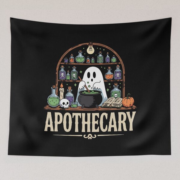Item preview, Halloween Cute Ghost Pharmacy Tech Apothecary Witch Mystical designed and sold by BakeryDozen.