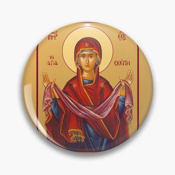 Item preview, icon of Mother of God Intercession of the Theotokos, Intercession of the Virgin Mary, Protection of Our Most Holy Lady Theotokos and Ever-Virgin Mary designed and sold by orthodox-icon.