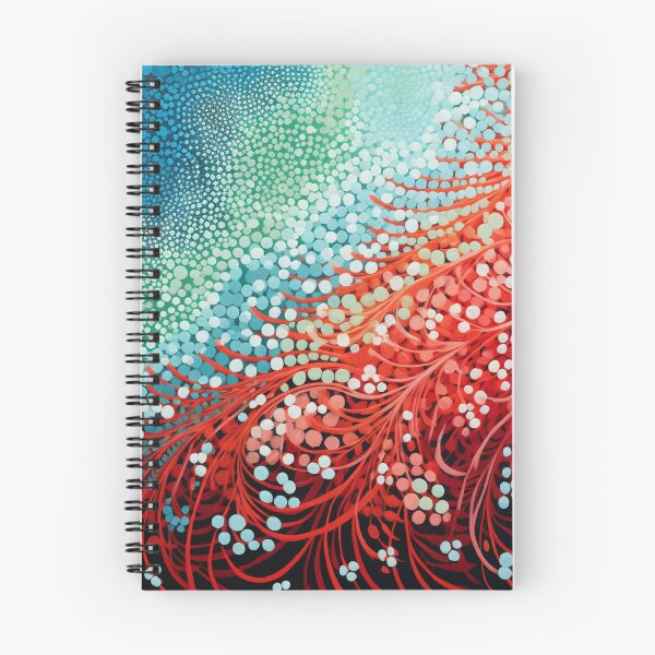 Item preview, Aboriginal Inspired Dot Art - Red and Blue Blooming designed and sold by GrinGalore.