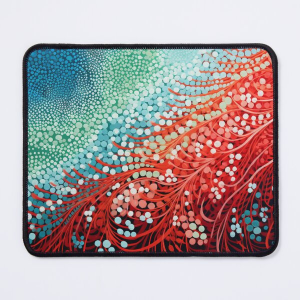 Item preview, Aboriginal Inspired Dot Art - Red and Blue Blooming designed and sold by GrinGalore.