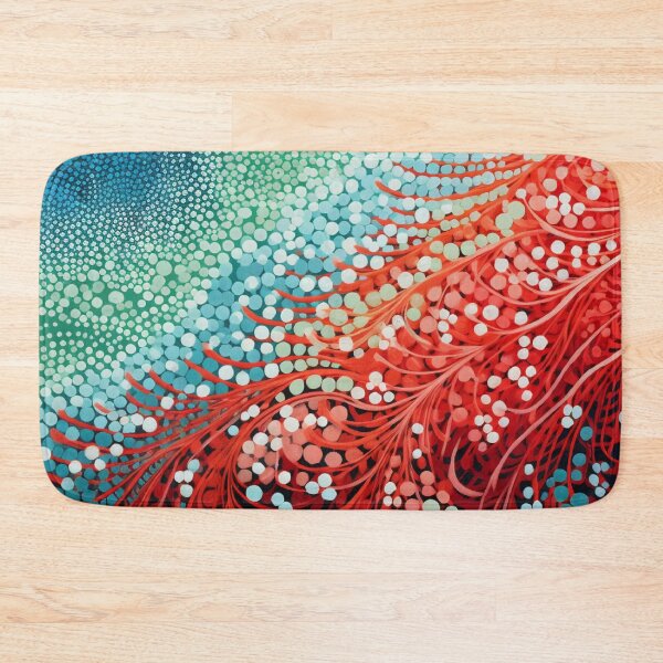 Item preview, Aboriginal Inspired Dot Art - Red and Blue Blooming designed and sold by GrinGalore.
