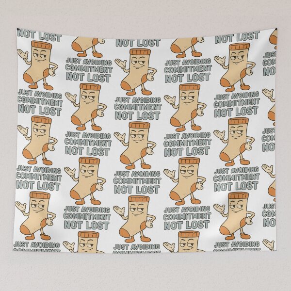 Item preview, Not Lost Just Avoiding Commitment Funny Sock Design designed and sold by TeeTimeTreasure.