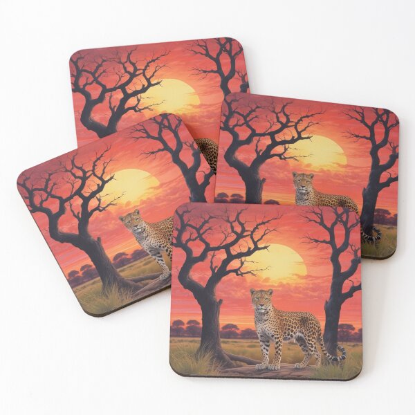 Item preview, Leopard in Okavango Delta at sunset designed and sold by GasconyPassion.
