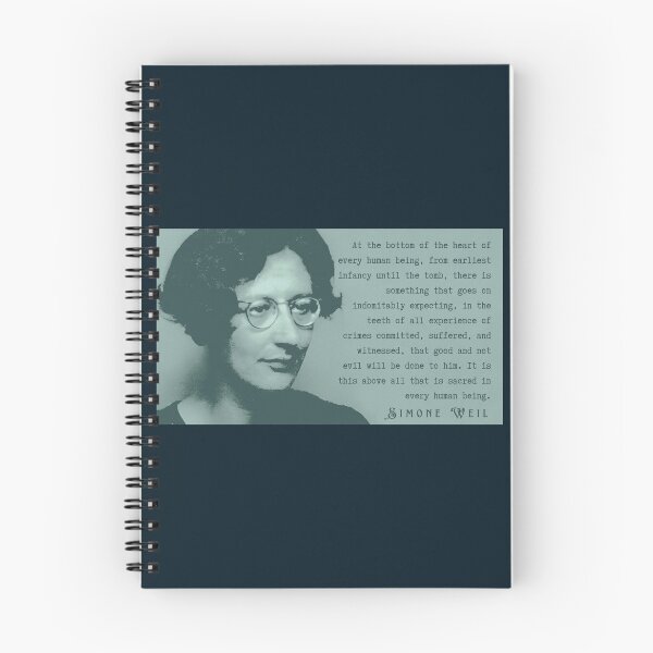 Item preview, Simone Weil quote: At the bottom of the heart of every human being, from earliest infancy until the tomb, there is something that goes on indomitably expecting, designed and sold by artbleed.